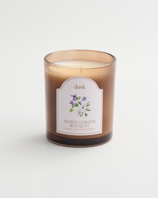 Secret Garden Bouquet Amber Glass Candle 300g