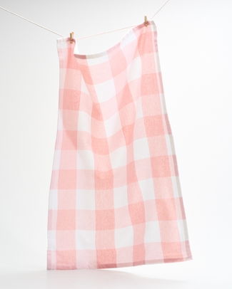 Cotton Tea Towels Woven Wide Check