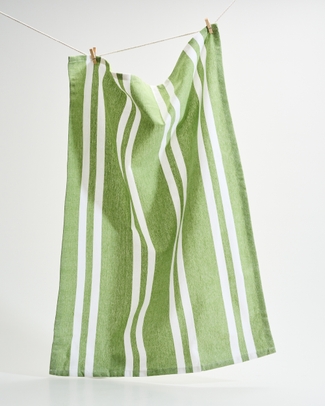 Cotton Tea Towels Woven Narrow Stripe