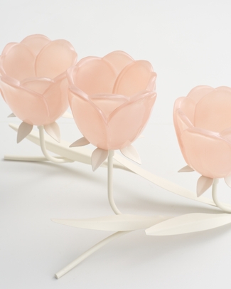 60014 TEALIGHT HOLDER 3 CUP low - PINK
