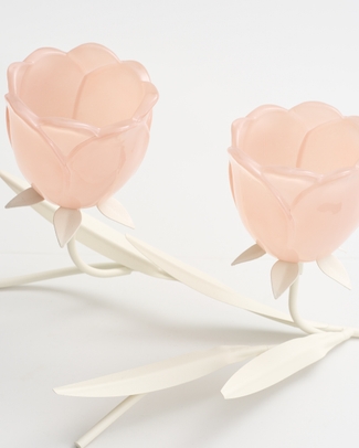 60014 TEALIGHT HOLDER 2 CUP low - PINK