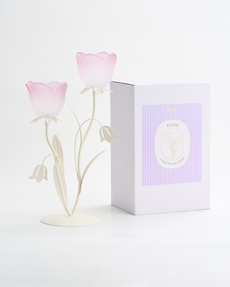 Tulip Glory Tealight Holder 2 Cup Lilac ONLINE EXCLUSIVE