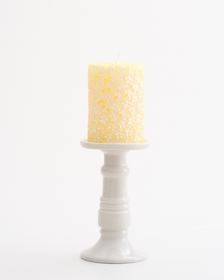Pillar Ceramic Candle Holder Grey
