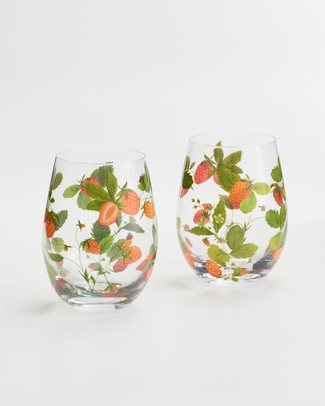 Wild Strawberries Wine Glasses 2PK
