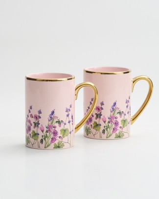 Serene Flowers Ceramic Mug 2PK ONLINE EXCLUSIVE