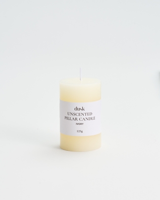 Unscented Pillar Candle Ivory 125g