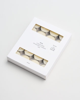Unscented Tealight Candles Ivory 20 Pack