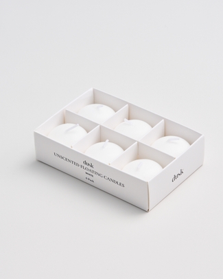 Unscented Floating Candles White 6 Pack