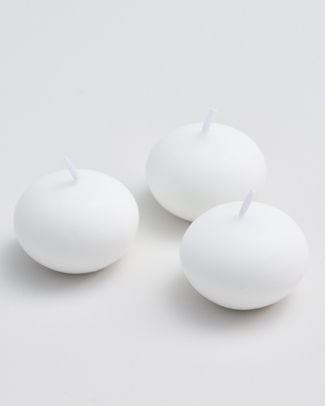 Unscented Floating Candles White 6 Pack