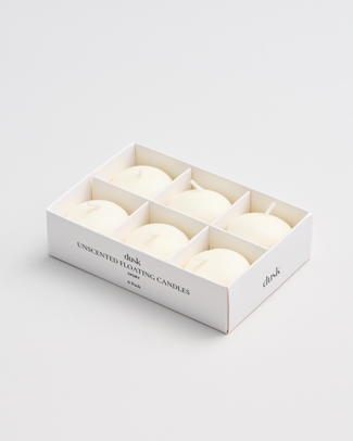 Unscented Floating Candles Ivory 6 Pack