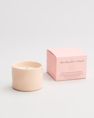 Soy Blend Scented Ceramic Candle 140g Marshmallow Clouds