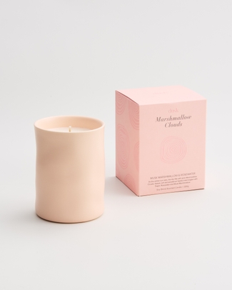 Soy Blend Scented Ceramic Candle 300g Marshmallow Clouds