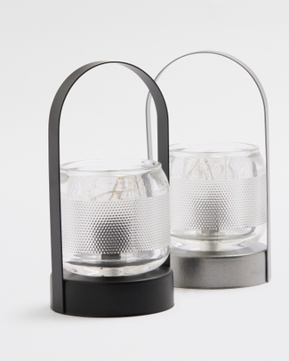 Nuri LED Lantern Gunmetal Lrg