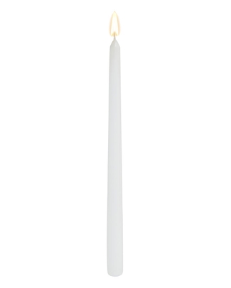White Unscented Taper Candle