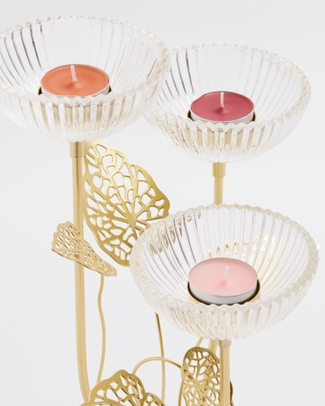 Ophelia Bloom 3 Cup Tealight Holder