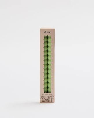 Green Soy Taper Candle 3hr