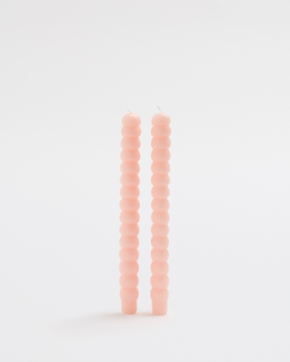 Pink Soy Taper Candle 2pc 3hr