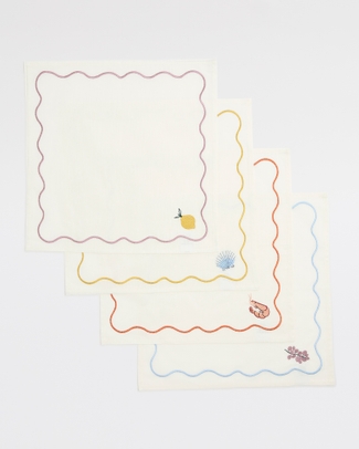 Embroidered Napkins 4pk