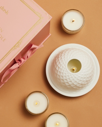 Set of 4 Tealight Candles - Tea Room