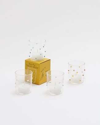 Yellow Glass Tealight Holder Dinner Club