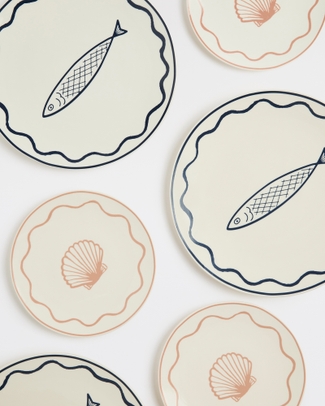 Shell Pink Plate 20cm Dinner Club