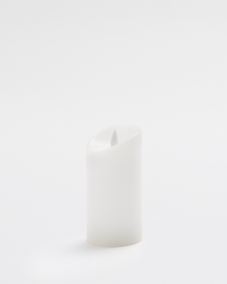 Premium Flickering Flameless Pillar Candle Ivory - Large