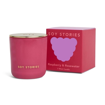 Raspberry &amp; Rosewater 1 Wick Soy Scented Candle