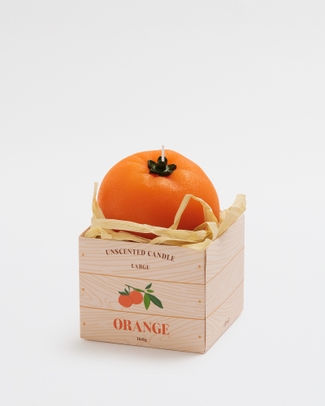 Orange Large Unscented Candle