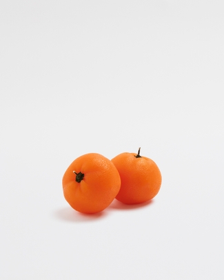 Orange 2pk Small Unscented Candle