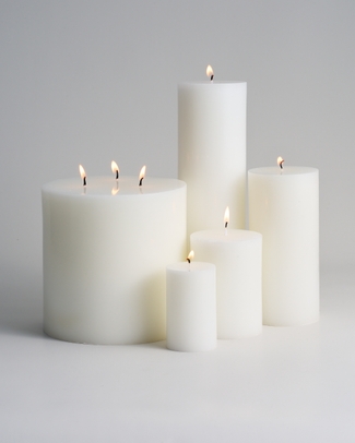 Unscented Pillar Candle White 560g