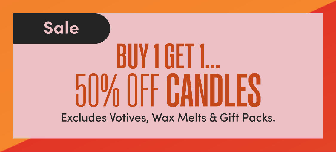 Buy One Get One 50% Off Candles