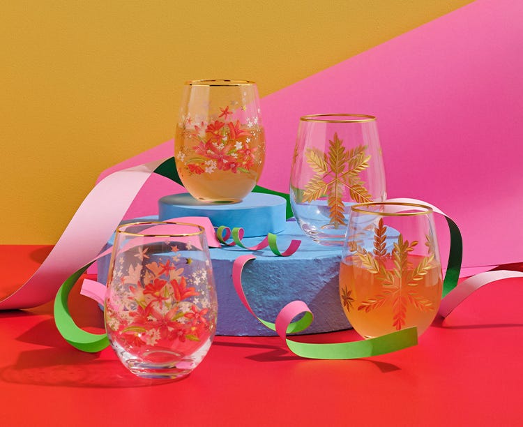 Shop Blushing Beauty Wine Glass Set